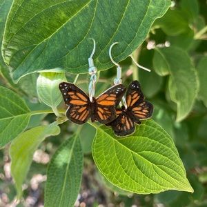 butterfly shrinky dinky earrings